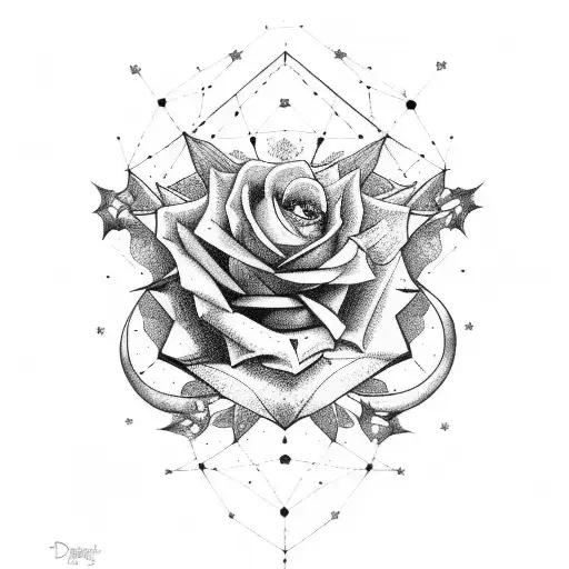 A Rosebush Forming The Constellation Of Scorpio