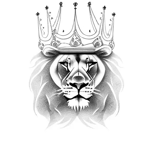 Sideview Lion With Crown For Arm
