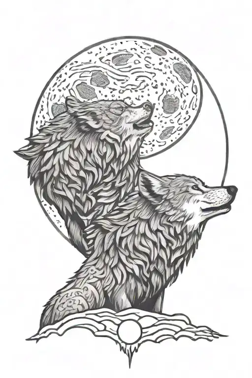 Wolf Howling At The Moon