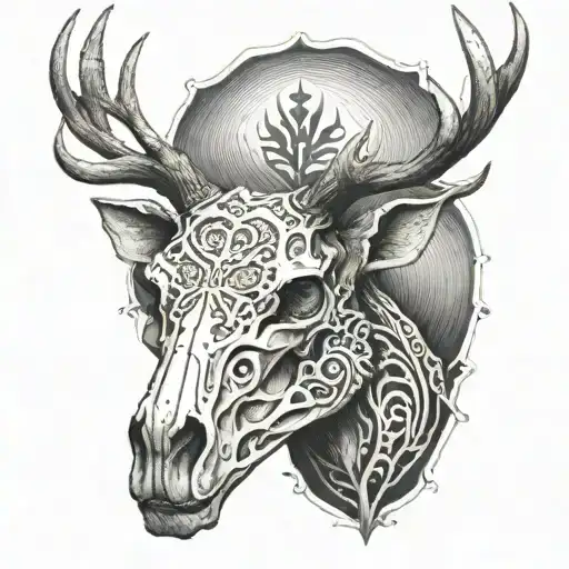 Stag Skull Soft Shading