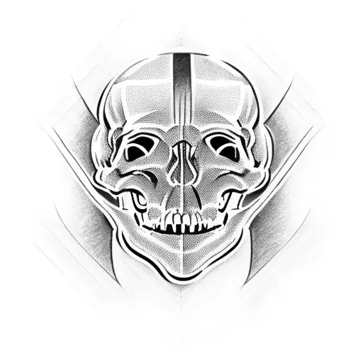 Detroit Redwings Logo And A Hockey Player Skeleton