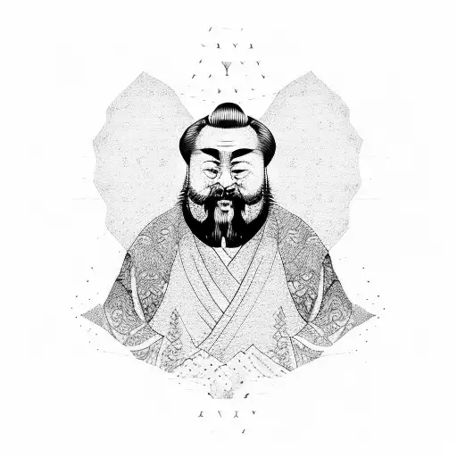 A Quote By Confucius Surrounded By Nature-inspired Patterns