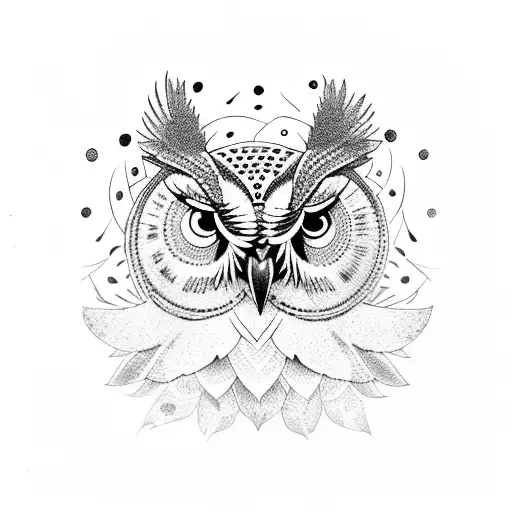 Owl With Hawaiian Flower