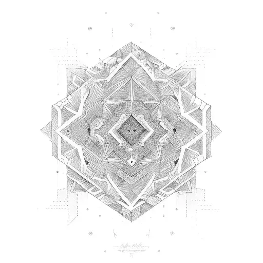 Family Geometric Design For Husband Wife And One Daughter