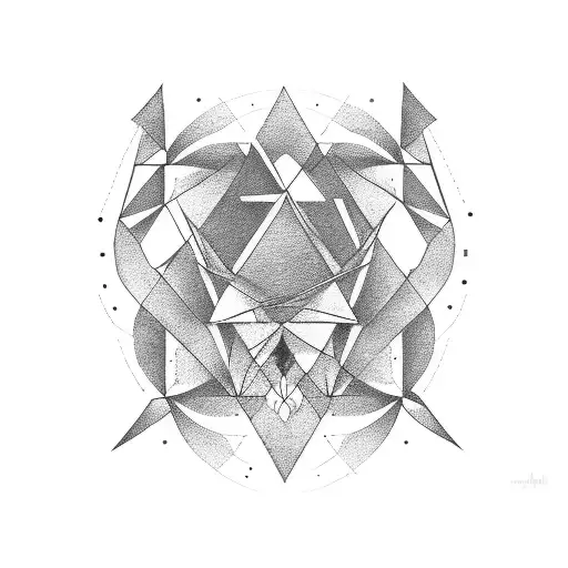 Simple Family Geometric Design For Husband Wife And One Daughter