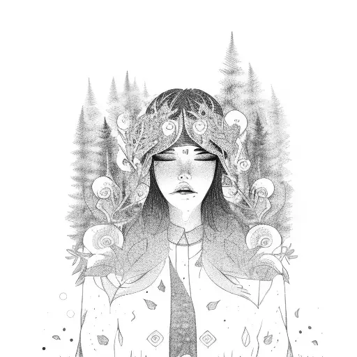 Women Of The Forest Blowing Wind