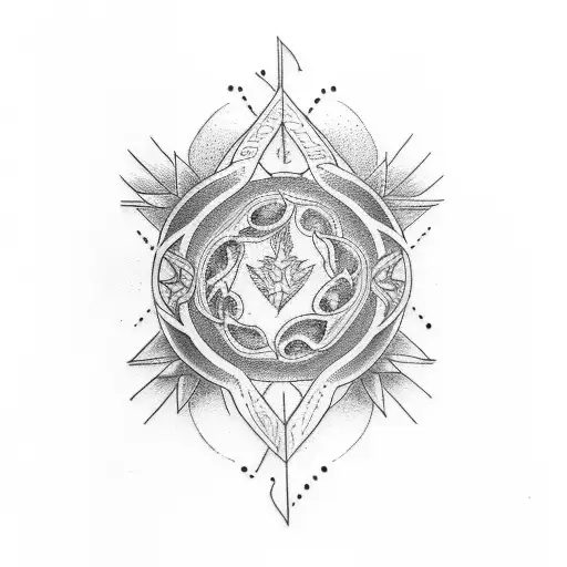 Armband Tattoo With Five Nature Elements