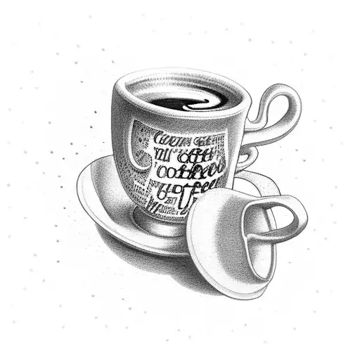 A Coffee Cup With Lyrics From A Favorite Song