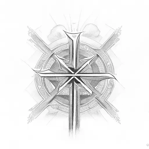 Christian Cross With Sp Concealed Within The Cross