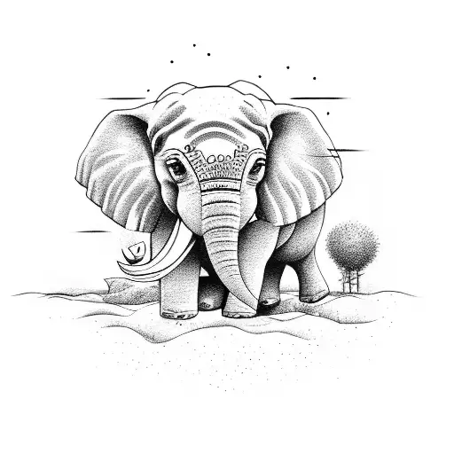 Big And Small Elephant