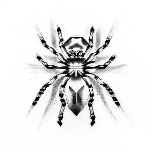 Create A Tattoo Design That Incorporates The Anime Theme And A Spider