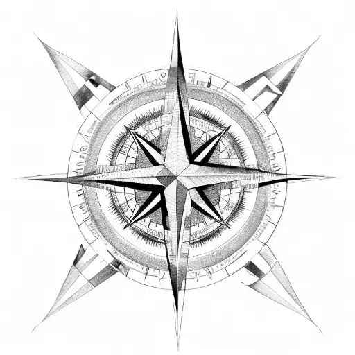 A Compass Rose With Montreal As The Center And Travel Destinations As The Directions