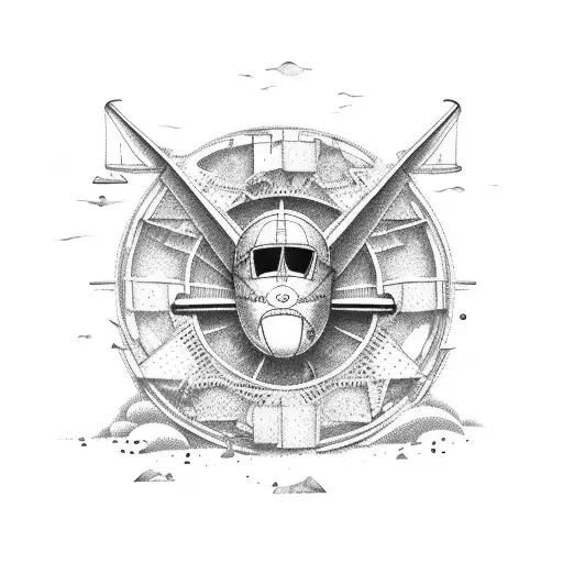 Crashed Airplane In A Beach