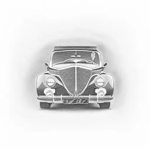 A Group Of Classic Cars Lined Up At A Car Meet