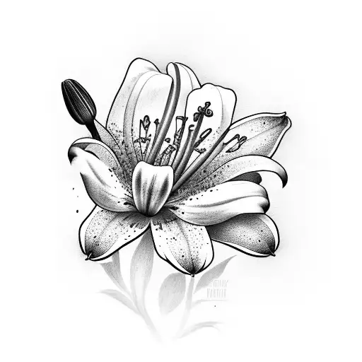 Lily Name On A Lily Flower