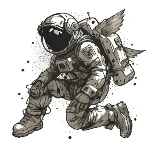Astronaute That Is Falling Angel