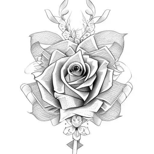 Flowers With A Cancer Ribbon