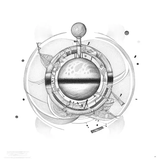 Saturn With Music Notes