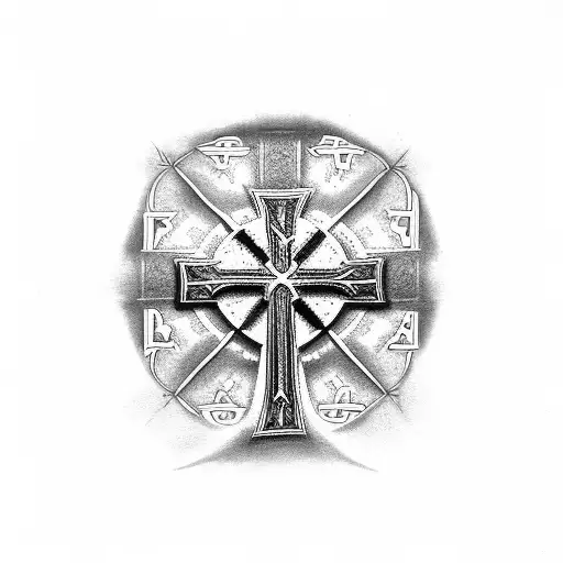 Catholic Cross With Roman Numeralsd