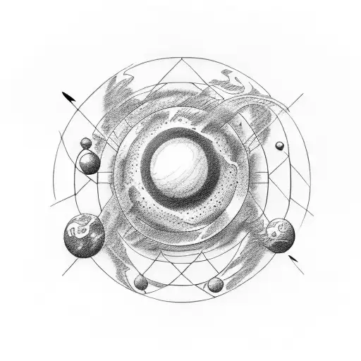 Planet With Double Rings