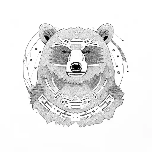 Pacific Bear Walking On The Mountains