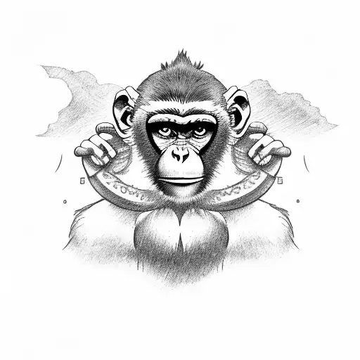 A Monkey Shooting Bananas