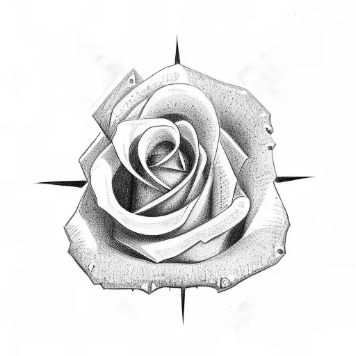 Christian Cross Whit Rose And Letter E And K