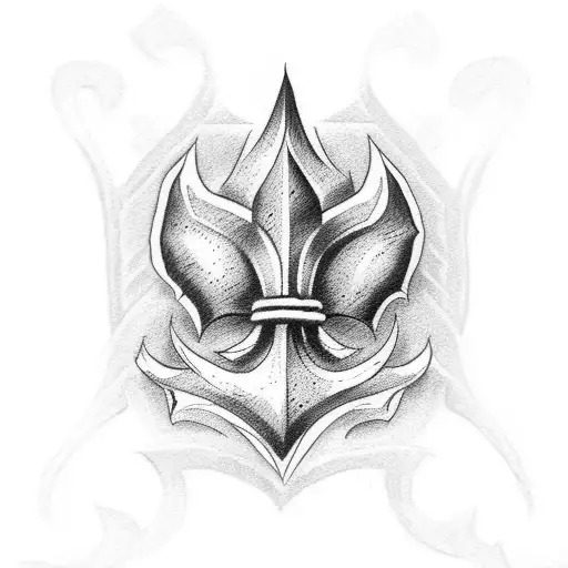 Sleeve Tattoo With A Fleur De Lis And Texas Symbolism