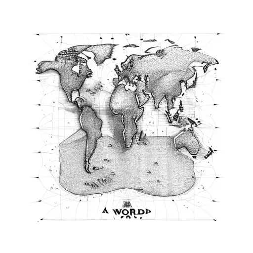 A Map Of The World With Landmarks Represented By Different Dance Poses