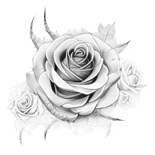 Gothic Rose With Thorns
