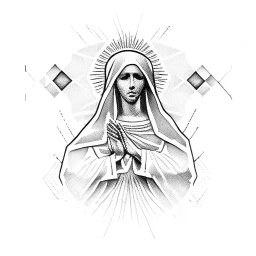 Silhouette Of The Virgin Mary