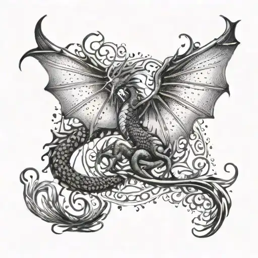 Dragon Wings Spread Wide