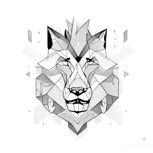 A Lion And A Fox Sitting On A Cliff Edge