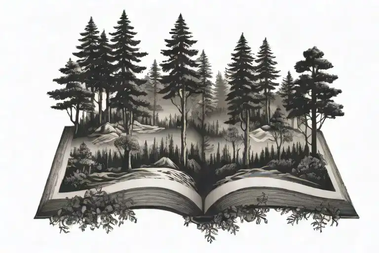 Forest In Open Book