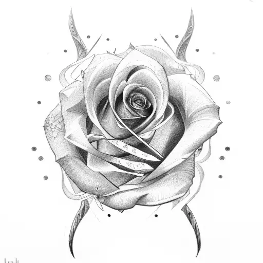 Rose Wrapping Around Sword