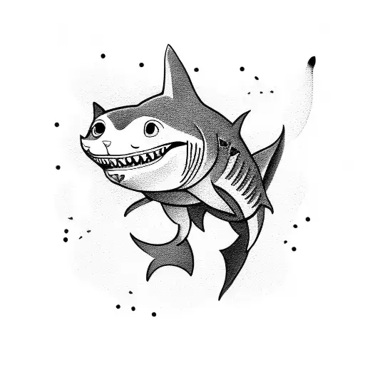 Cat Dressed As A Shark