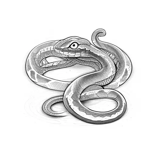 Snake Wrapped Around Staff