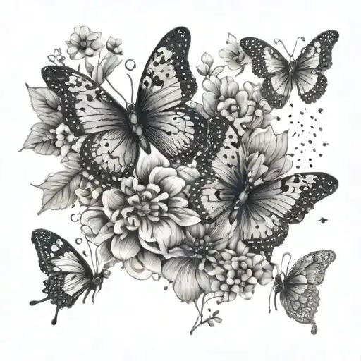 Butterflies Flowers Bird