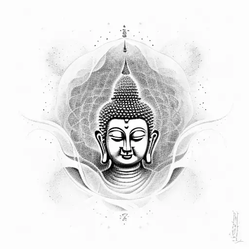 Buddha Floating In The Cosmos