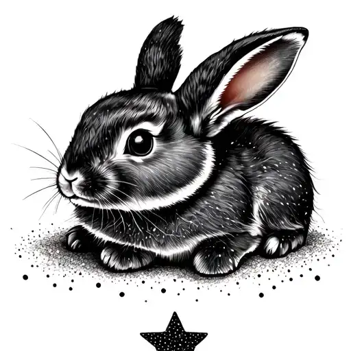 Little Bunny With Comet Star