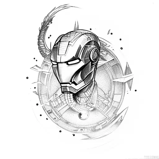 Mix With Iron Man And A Dragon