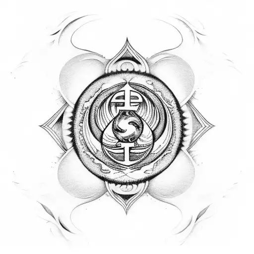 A Mesmerizing Yin-yang Symbol Merging Jiu Jitsu And Spirituality
