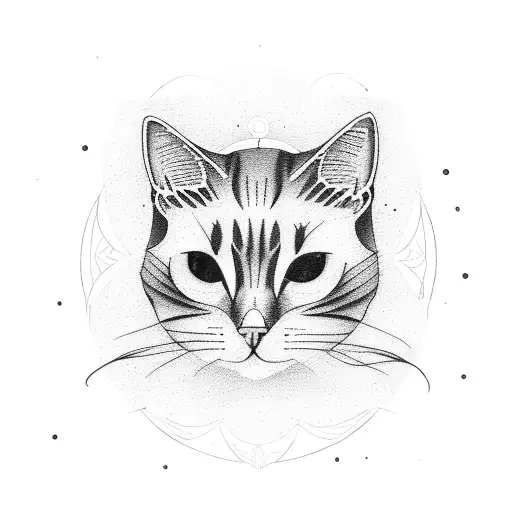 Black Cat In The Moon