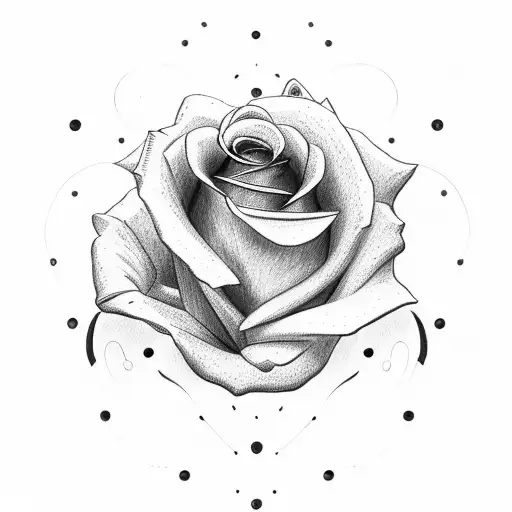 Rose With A Red Bird