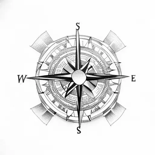 Jesus Inside A Compass