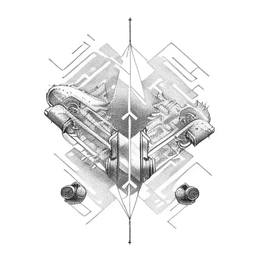 Dna Scheme With Snowboard And Motorcycles