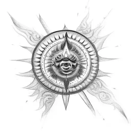 Mahabharat Karna Sun Symbol On Antha Asti Prarambh Test Tatto