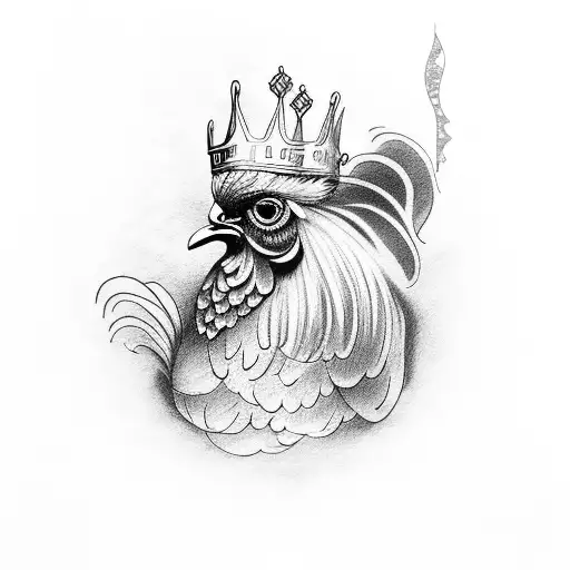 Elderly Rooster With Crown Royal Whiskey