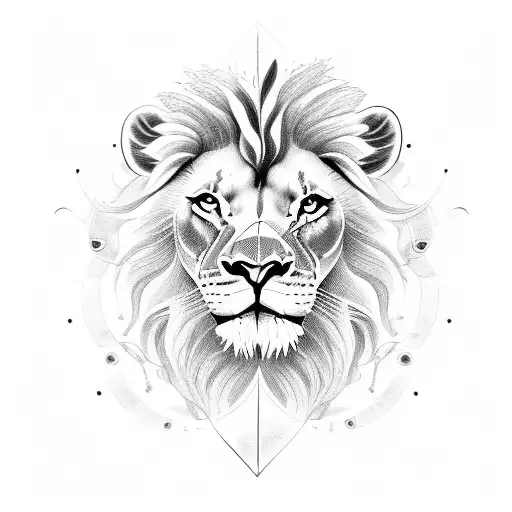 Narcissus Flower With Lion And Infinity