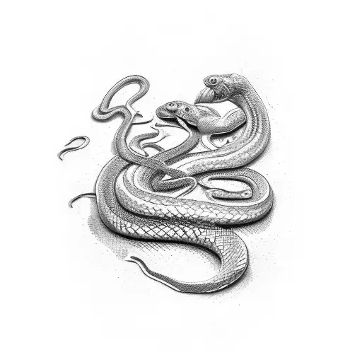 Snake Coiled In A Knife